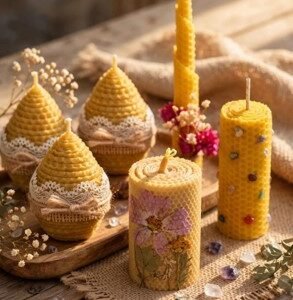 Velas de Cera de Abeja 100 % Natural